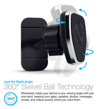 Universal magnetic mounting system with 360 degree swivel ball technology to adjust to any desired viewing angle.