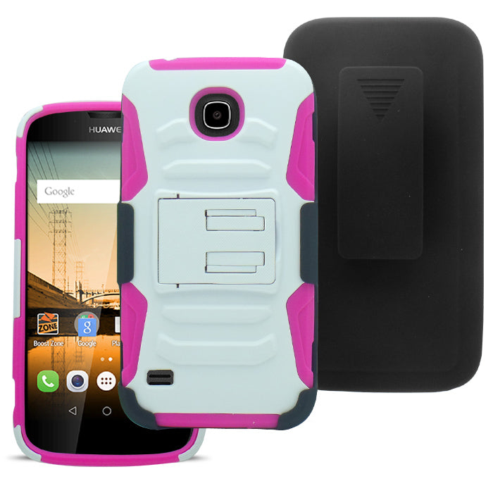 HUAWEI UNION/Y538 ECLIPSE PINK COMBO HOLSTER CLIP CASE