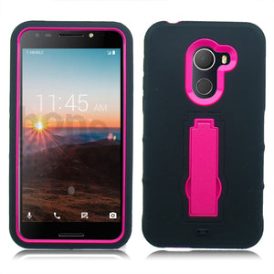 Alcatel A30 Fierce 2017 REVVL A30 Plus Walters Black on Pink Vertical Kick Stand Case