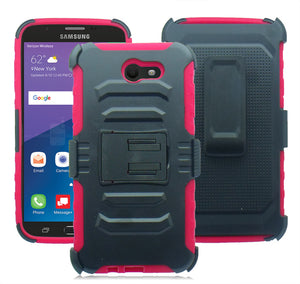 SAMSUNG GALAXY PERX / J727 /J7 SKY PRO / J7-2017 RED ECLIPSE COMBO HOLSTER CASE