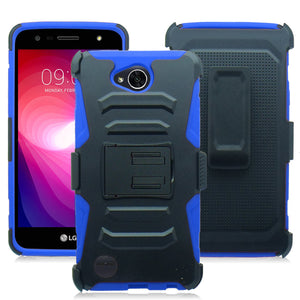 LG X Power 2/ X Charge/ M320/ Fiesta LTE/ K10 Power Eclipse Blue Combo Holster Case