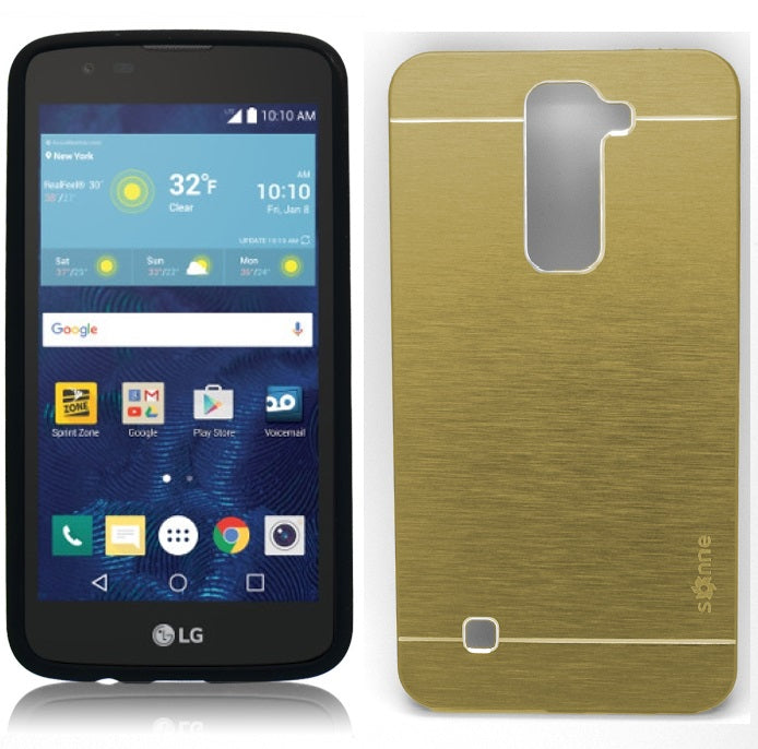 LG TRIBUTE 5/K7 GOLD SONNE ALUMINUM BRUSHED CASE