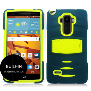 LG STYLO/LS770 GUARDIAN BLACK ON YELLOW CASE WITH BUILT IN SCREEN PROTECTOR