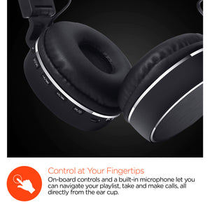 HyperGear V60 Metal Wireless Headphones - Black  MSRP $39.99