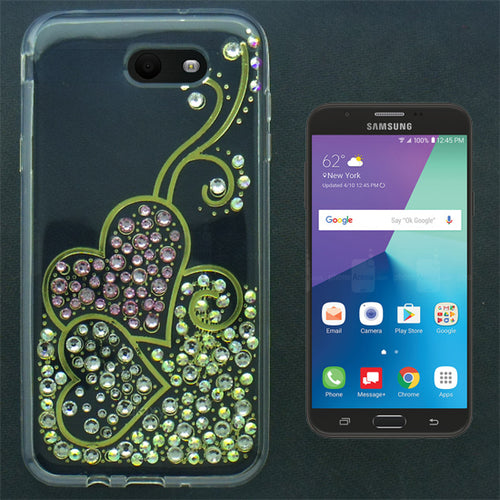 SAMSUNG GALAXY PERX / J727 /J7 SKY PRO / J7-2017 CLEAR BOHAMIAN HEART CASE