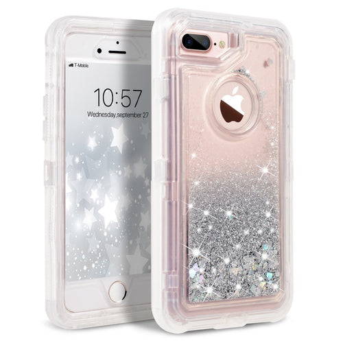 Apple iPhone 6s Plus/7 Plus/8 Plus (5.5'') Clear Guardian Liquid Glitter Case