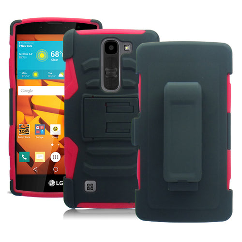 LG VOLT2/LS751/C90 RED ECLIPSE COMBO HOLSTER CASE