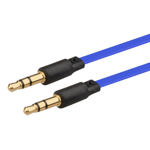 AUX-BL 3.5MM PIN TO 3.5MM 3FT CABLE FOR AUDIO PLUG IN BLUE CABLE 123412341234