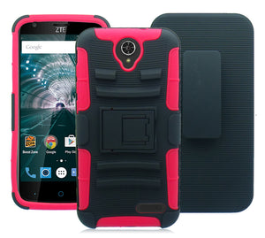 ZTE GRAND X3/Z959/WARP 7/N9519 RED ECLIPSE COMBO CLIP HOLSTER