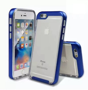 Apple IPhone 8 Plus/ 7 Plus/ 6s Plus (5.5'') Clear Hybrid Blue Candy Frame Case