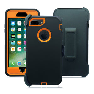 APPLE iPHONE 6S PLUS /7 PLUS /8 PLUS (5.5'') GUARDIAN BLACK ON ORANGE CASE