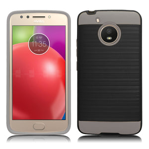 MOTOROLA E4/XT1766 BLACK ON GRAY DUO LAYER CASE