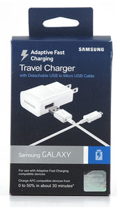 SAMSUNG OEM MICRO/V9 EP-TA20JWE RAPID WALL CHARGER IN RETAIL PACKAGED