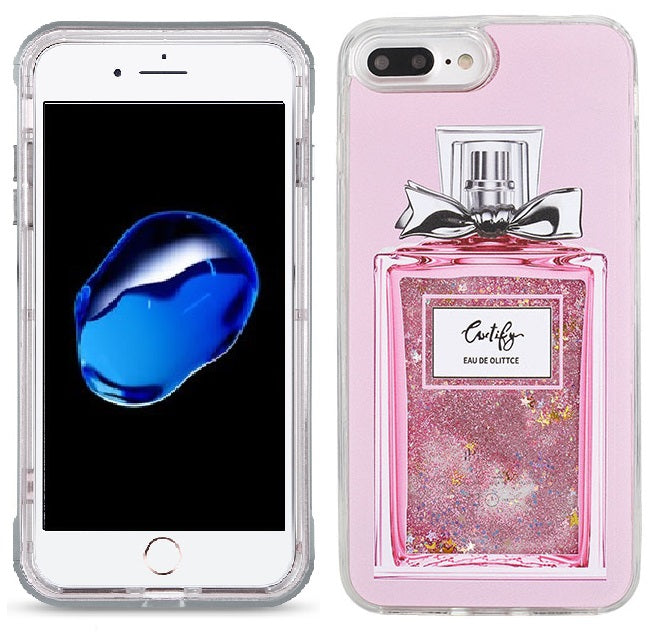 Apple iPhone 8 Plus/7 Plus/6 Plus (5.5'') Candy Liquid Glitter Perfume Design Case