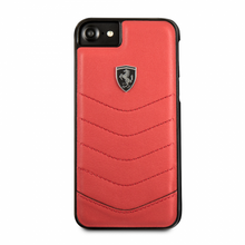 iPhone 8 & iPhone 7 Ferrari Genuine Leather Heritage Case Red