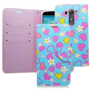 LG G3 ABSTRACT LOVE LEATHER WALLET CASE