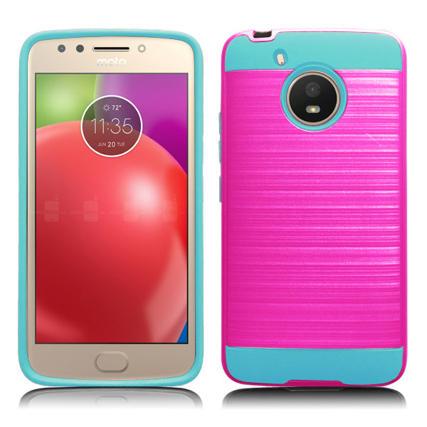 MOTOROLA E4/XT1766 PINK ON BABY BLUE DUO LAYER CASE