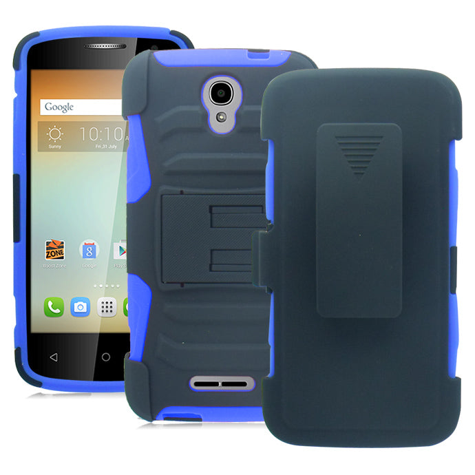 ALCATEL ELEVATE/5017 BLUE ECLIPSE COMBO HOLSTER CASE