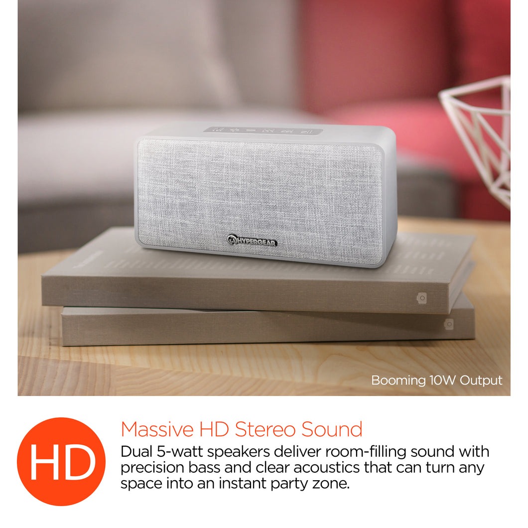 Universal Portable Bluetooth Speaker Covered in GrayFabric (Support Aux / Memory Card)