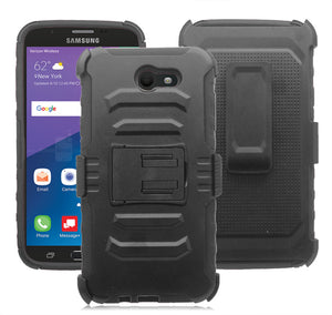 SAMSUNG GALAXY PERX / J727 /J7 SKY PRO / J7-2017 BLACK ECLIPSE COMBO HOLSTER CASE