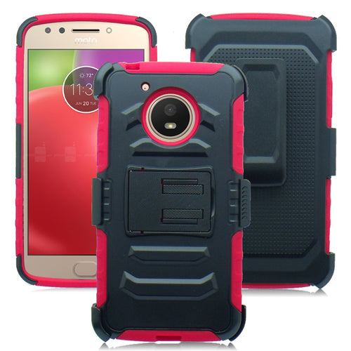 MOTOROLA E4/XT1766 RED ECLIPSE COMBO HOLSTER CLIP CASE