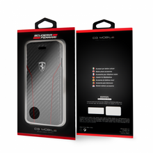 Ferrari iPhone 8 & iPhone 7, Off Track Collection Ultra Thin PU Carbon Hard Wallet Case and TPU Rubber.  On Track Collection