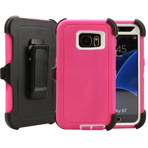 SAMSUNG GALAXY S7/G930 GUARDIAN PINK ON WHITE CASE