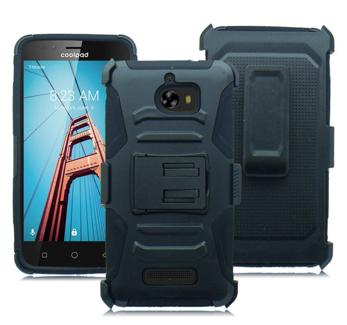 COOLPAD DEFIANT BLACK ECLIPSE COMBO CLIP HOLSTER CASE