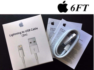 APPLE IPHONE OEM  (2M) WHITE DATA CABLE IN RETAIL