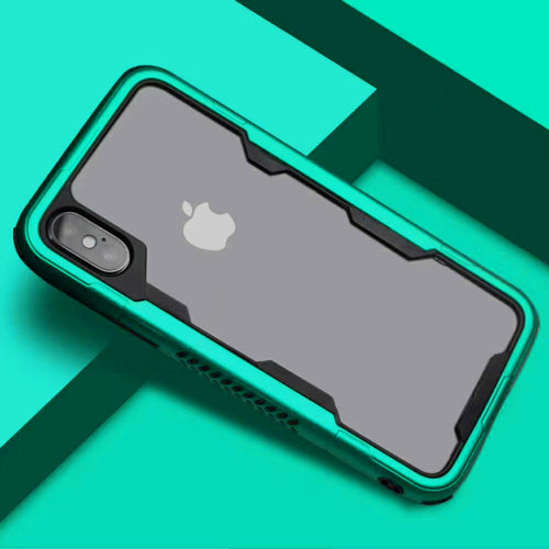 Apple iPhone X (5.8'') Turquoise Double Bumper Frame Case