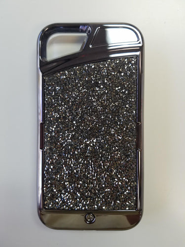 Apple iPhone 8/7/6 Black Glitter Selfie Case