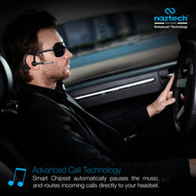 Naztech n750 noise cancelling bluetooth headset with boom microphone, voice command, and streaming audio. MSRP $79.99