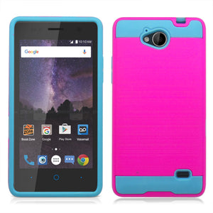 ZTE TEMPO/N9131 PINK ON BABY BLUE DUO LAYER CASE