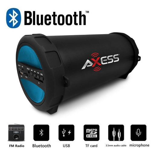 UNIVERSAL BLUE CYLINDER BAZOOKA STYLE BLUETOOTH SPEAKER