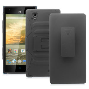 ZTE WARP ELITE/N9518 BLACK ECLIPSE COMBO HOLSTER CASE