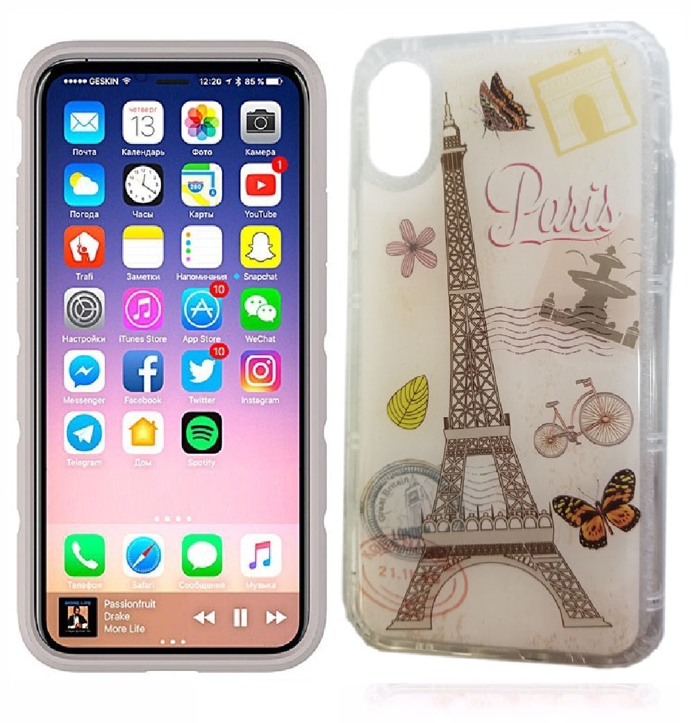 Apple iPhone X (5.8'') Eiffel Tower Anti Gravity Sticky Flex Case