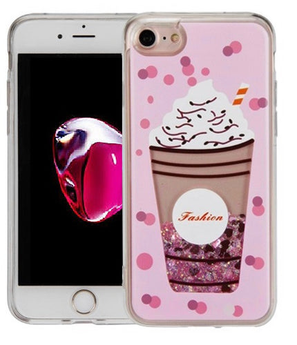 Apple iPhone 8/7/6 (4.7'') Candy Liquid Glitter Ice Cream Design Case