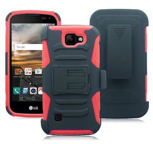 LG K3/LS450 RED ECLIPSE COMBO HOLSTER CASE