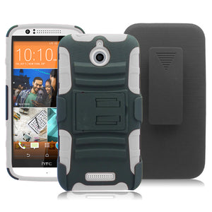 HTC DESIRE 510 WHITE/BLACK ECLIPSE COMBO HOLSTER CASE