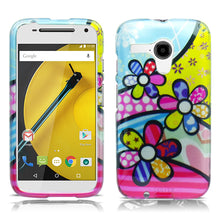 MOTOROLA E 2 LTE FLOWER ART SNAP ON DESIGN CASE