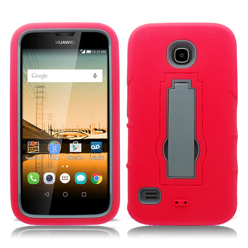 HUAWEI UNION/Y538 RED ON GRAY VERTICAL KICK STAND CASE