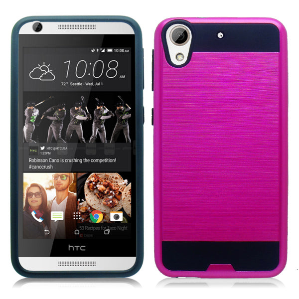 HTC DESIRE 626 PINK ON BLACK DUO LAYER CASE