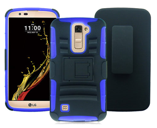 LG K10/AH2 ECLIPSE BLUE COMBO HOLSTER CLIP CASE