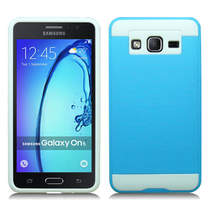 SAMSUNG ON5/G550 BLUE ON WHITE DUO LAYER CASE