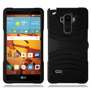 LG STYLO LS770 GUARDIAN BLACK ON BLACK CASE