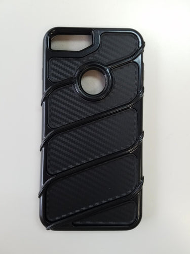 Apple iPhone 8/7/6 Plus Black on Black Hybrid Carbon Fiber Case