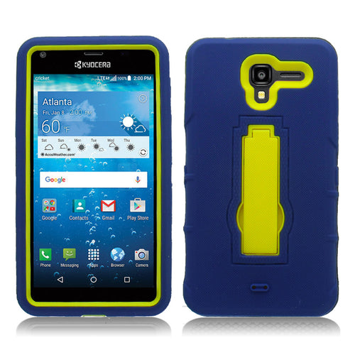 KYOCERA REACH/C6743/VIEW BLUE ON YELLOW VERTICAL KICK STAND CASE