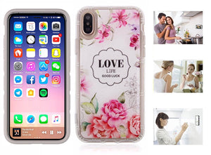 Apple iPhone X (5.8'') Flower Design Anti Gravity Sticky Flex Case