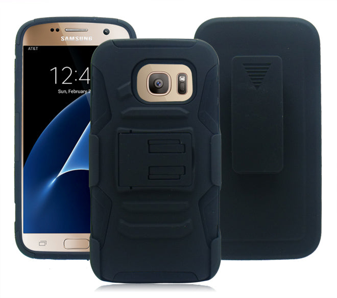 SAMSUNG GALAXY S7/G930 ECLIPSE BLACK COMBO HOLSTER CASE