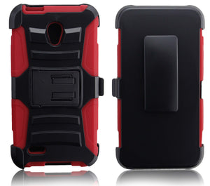 ALCATEL CONQUEST/7046T RED ECLIPSE COMBO HOLSTER CASE